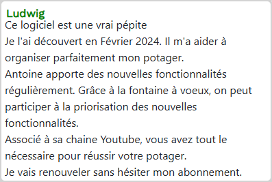 Avis client