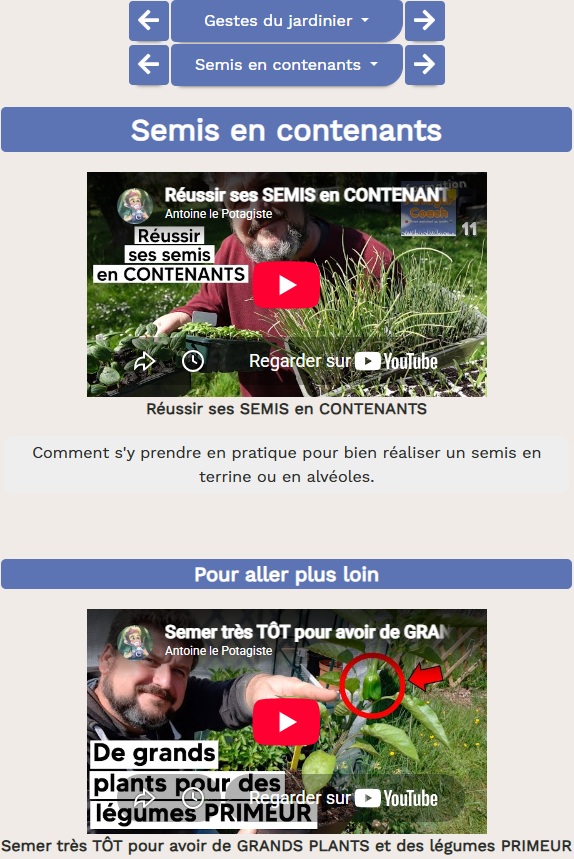 La formation au potager